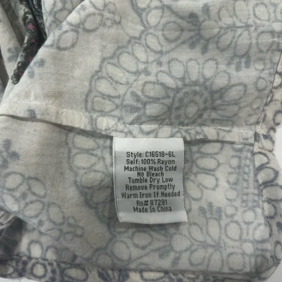 Johnny Was pullover top women’s size XS tropical birds summery vacation casual - Picture 10 of 16